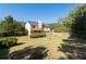 Wide open backyard featuring a deck, fire pit, and plenty of room for recreation and relaxation at 3540 Owl Brow Ct, Cumming, GA 30028