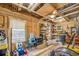 Spacious interior of the outbuilding with exposed framing and ample storage space at 135 Clear Spring Lane, Oxford, GA 30054