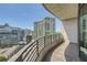 Condo balcony view of city skyline with a unique building design at 750 Park Ne Ave # 18S, Atlanta, GA 30326