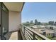 Relaxing balcony space with city views and room for seating at 750 Park Ne Ave # 18S, Atlanta, GA 30326