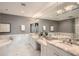 This bathroom offers great counter space, bright lighting, and marble counters and walls at 750 Park Ne Ave # 18S, Atlanta, GA 30326