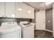 Convenient laundry room equipped with washer, dryer, and plenty of storage space at 750 Park Ne Ave # 18S, Atlanta, GA 30326