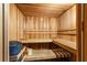 Inviting cedar sauna featuring multi-tiered benches for a relaxing spa experience at 750 Park Ne Ave # 18S, Atlanta, GA 30326