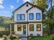 Charming two-story home with a front porch, bright blue door, and manicured lawn at 1045 Mcdaniel St, Atlanta, GA 30310