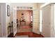 Office space with French doors featuring hardwood flooring at 3220 Warren Creek Dr, Powder Springs, GA 30127