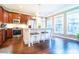 Updated kitchen with stainless steel appliances, a central island, and hardwood floors at 4621 Wehunt Commons Se Dr # 7, Smyrna, GA 30082