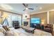 Cozy living room with fireplace, hardwood floors, and stylish furnishings at 4621 Wehunt Commons Se Dr # 7, Smyrna, GA 30082