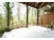 Covered patio with mature landscaping creates a private outdoor living space at 4621 Wehunt Commons Se Dr # 7, Smyrna, GA 30082