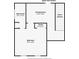 Downstairs floor plan featuring a bedroom, bathroom, sitting room, closet, and stairs at 19 Lindley Nw Ave, Marietta, GA 30064