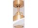 Close up detail of the brass ceiling fan in the main bedroom at 220 Alcovy Terrace, Alpharetta, GA 30009
