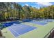 Community tennis courts surrounded by mature trees at 560 Hunt River Way, Suwanee, GA 30024