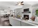 Open concept living space showcasing modern kitchen, dining area, and cozy living room at 914 Martin Nw St, Atlanta, GA 30318