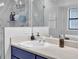 Bathroom featuring a single sink vanity with a modern faucet at 2775 Whippoorwill Cir, Duluth, GA 30097