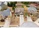 Aerial view of a neighborhood, showcasing the home's landscaped yard and proximity to other residences at 552 Lawton Bridge Sw Rd, Smyrna, GA 30082
