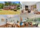 Collage showcasing the exterior, living room, dining area, and screened porch at 2350 Powers Ferry Se Dr, Marietta, GA 30067