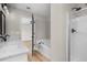 This is a view of the bathroom with a soaking tub and a glass enclosed shower at 612 Windcroft Nw Cir, Acworth, GA 30101