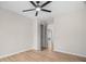Spacious bedroom with ceiling fan and modern flooring throughout at 612 Windcroft Nw Cir, Acworth, GA 30101