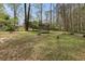 Spacious, partially-wooded backyard, ready for outdoor activities and relaxation at 1068 Gwens Sw Trl, Lilburn, GA 30047