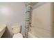 Bathroom with full shower and tub combo at 1486 Harbins Rd, Norcross, GA 30093