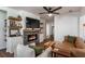 Cozy living room featuring a modern fireplace, stylish decor, and ample natural light at 2189 Gordon Se Cir, Smyrna, GA 30080
