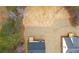 Aerial view showcasing expansive yard space, and meticulous landscaping around the property at 4444 Sullivan Rd, Powder Springs, GA 30127