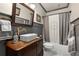 Charming bathroom with vessel sink and wood vanity at 145 Cuthbert Ln, Acworth, GA 30101