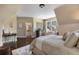 Comfortable bedroom with hardwood floors, and en suite bathroom access at 145 Cuthbert Ln, Acworth, GA 30101