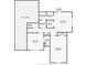 Upstairs floor plan featuring bedrooms, bathrooms, and closets at 2121 Rock Court, Loganville, GA 30052