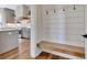 Mudroom with coat hooks and built in bench at 165 2Nd St, Fayetteville, GA 30214