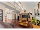 Spacious living room with high ceiling, fireplace, and open floor plan at 847 Edgeley Ln, Lawrenceville, GA 30044