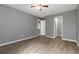 This bedroom has a closet and a doorway at 261 Silver Ridge Dr, Dallas, GA 30157