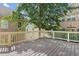 Spacious deck offers an inviting outdoor space for relaxation or entertaining with a large tree providing shade at 325 Valley Brook Way, Atlanta, GA 30342