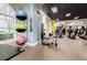Spacious gym featuring modern equipment, fitness balls, and mounted televisions at 195 14Th Ne St # Ph206, Atlanta, GA 30309