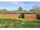 Backyard showcasing the exterior brick home and a lush green lawn at 2519 Miriam Ln, Decatur, GA 30032