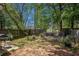 Fenced backyard featuring mature trees providing shade and space for outdoor activities and relaxation at 30 Crestfield Cir, Covington, GA 30016