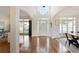 Bright foyer features gleaming hardwood floors and a soaring two-story ceiling at 2275 Barrett Dr, Cumming, GA 30040