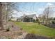 Spacious backyard featuring a sunroom, lush green lawn and beautiful stone landscaping at 1145 Prospect Mill Dr, Lawrenceville, GA 30043