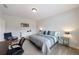 Stylish bedroom with a comfortable bed, desk, and modern decor at 4405 Croftshire Pl, Cumming, GA 30040