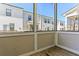 View from a screened-in porch overlooking the rear of neighboring townhomes at 709 Bismark Ne Rd, Atlanta, GA 30324