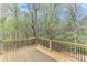 Inviting wood back deck overlooking a lush green backyard and wooded area, perfect for outdoor relaxation at 2830 Willow Hill Ct, Cumming, GA 30040