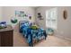 A bedroom with a nautical theme, a single bed, and neutral paint at 997 Woodbury Rd, Canton, GA 30114