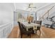 Elegant dining room with hardwood floors and plenty of natural light at 1721 Telfair Chase Way, Lawrenceville, GA 30043