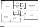 Detailed floor plan showcasing the layout of a home, including the living room, dining area, and bedrooms at 2112 Palmyra Dr, Marietta, GA 30067