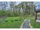 View of backyard with lush landscaping and walking path at 2772 Dunnington Cir, Atlanta, GA 30341
