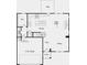 Open-concept first-floor floorplan featuring kitchen, great room, flex space, dining, and two-car garage at 1773 Fawlocke Run, Loganville, GA 30052