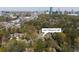 Aerial view showcases the property at 2877 Elliott Cir NE, nestled in a tree-filled neighborhood at 2877 Elliott Ne Cir, Atlanta, GA 30305