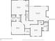 Second floor plan of a house showing the bedrooms, Gathering room and stairs at 135 High Point Walk, Atlanta, GA 30342