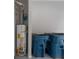 Storage room with a water heater and trash cans at 1498 Scenic Pines Dr, Lawrenceville, GA 30044