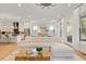 Open concept home with cozy living space, an adjacent dining area, and a well-appointed kitchen at 2200 Cortland Rd, Milton, GA 30009