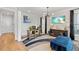 Home office with modern lighting, built-in cabinets, and a comfortable work space at 2200 Cortland Rd, Milton, GA 30009